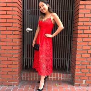 ASTR beautiful lace dress (red & purple avail)